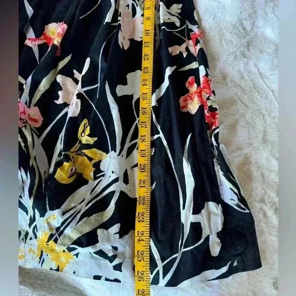 R&K Black women’s black floral Sundress  Size 6 - Picture 3 of 13